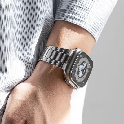 4. Ringke Metal One Air Armband für Apple Watch 8 / 9 / 10 / 11 / SE / Ultra (44 / 45 / 46 / 49 mm) – Silber