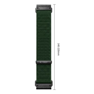 3. Tech-Protect NylonLoop Armband für Garmin Fenix 5X / 5X Plus / 6X / 6X Pro / 7X / 8 / 8 Pro / 9 / 9 Pro (51 mm) – grün