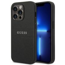 Guess Saffiano Strap Case für iPhone 14 Pro - Schwarz