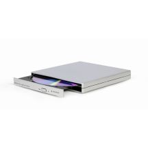 GEMBIRD Externes DVD-Laufwerk (8x), CD-Laufwerk (24x) mit USB 2.0-Brenner, Silber