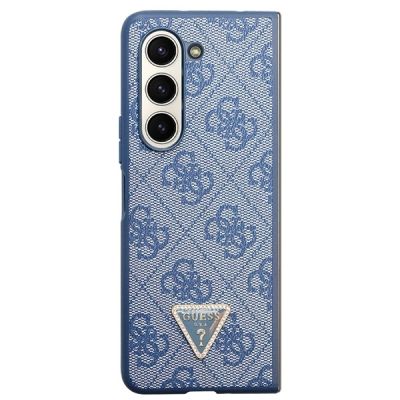 2. Guess 4G Triangle Strass Case für Samsung Galaxy Z Fold 5 - Blau