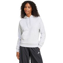 adidas Essentials Damen-Sweatshirt mit kleinem Logo, warm und gemütlich, Hellgrau, JN1853