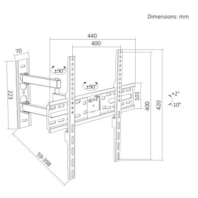 3. MACLEAN TV-HALTERUNG / -AUFHÄNGER 32-55'' MACLEAN TV-HALTERUNG / -AUFHÄNGER, MAX. VESA 400X400, 32-55", BIS ZU 30KG, SCHWARZ, NEIGUNGSVERSTELLBAR