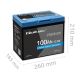 5. Qoltec LiFePO4 53714 Lithium-Eisenphosphat-Akku | 12,8 V | 100 Ah | 1280 Wh | Bluetooth | BMS