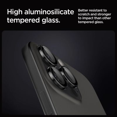 17. Spigen Glas.tR EZ Fit Optik Kameraschutz für iPhone 14 Pro / Pro Max / 15 Pro / Pro Max / 16 Pro / Pro Max 17 Pro / 17 Pro Max - Schwarz 2 Stk.
