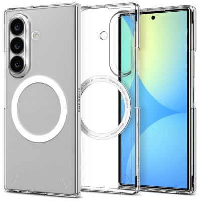 Spigen AirSkin MagFit Hülle für Samsung Galaxy Z Fold 8 Ultra – Transparent und Weiß