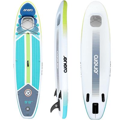 2. ENERO Aufblasbares SUP-Board-Set mit Sichtfenster 320 x 81 x 15 cm