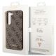 8. Guess GUHCS23SG4GFBR S23 S911 braun/braunes Hartschalenetui 4G Metal Gold Logo