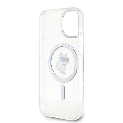 7. Karl Lagerfeld IML Choupette MagSafe Hülle für iPhone 15 – transparent