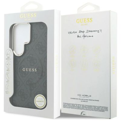 8. Guess 4G Embossed Ring MagSafe Hülle für Samsung Galaxy S26 Ultra - Schwarz