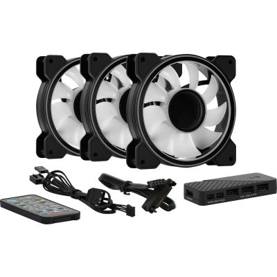 9. Lüfter + Nabe AEROCOOL PGS MIRAGE 12 ARGB PRO (3x120)