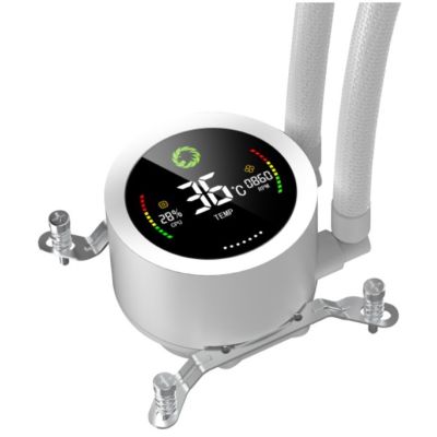 7. GameMax ICEBURG 360 DIGITAL WH Computer-Kühlsystem Prozessor All-in-One Flüssigkeitskühler 12 cm Weiß 1 Stück.