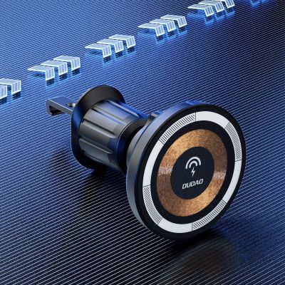 18. Magnetischer Halter mit MagSafe-Induktionsladegerät für Cockpit/Lüftung 15W Dudao F12MAX+ - schwarz
