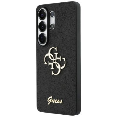 2. Guess Fixed Glitter Big 4G Metal Logo Hülle für Samsung Galaxy S26 Ultra - Schwarz