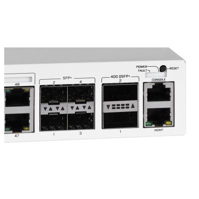 4. Mikrotik CRS354-48P-4S+2Q+RM 53p PoE (PoE+: 48;) 700W Managed Fast/Gigabit/10G Switch