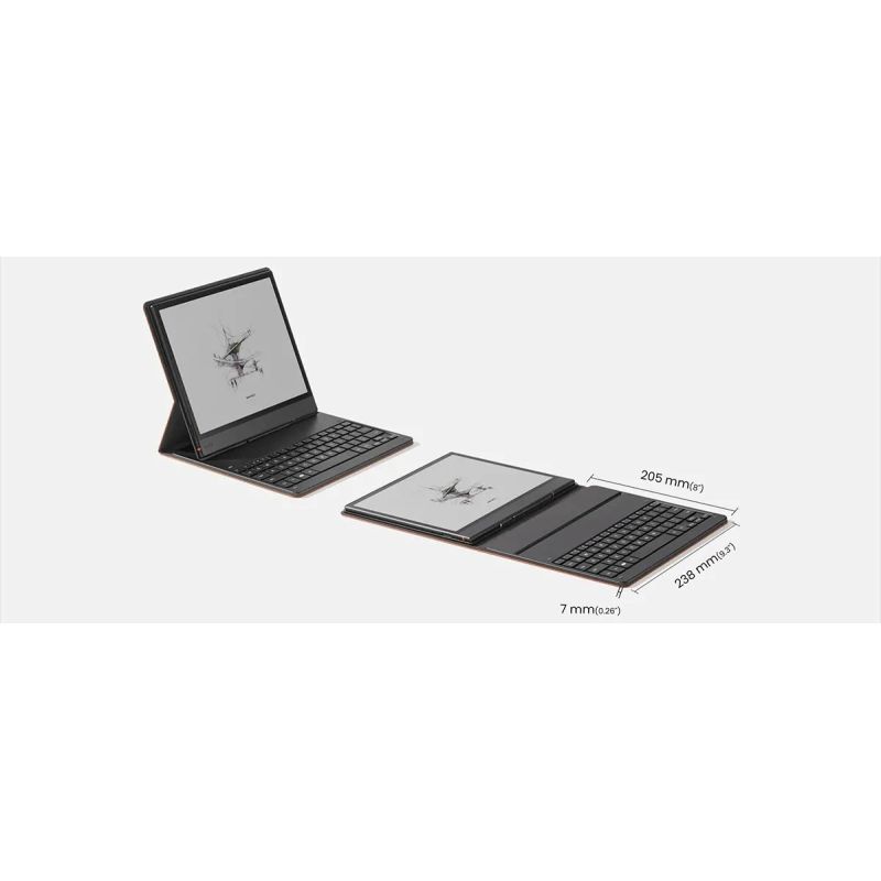 10. Onyx Note Air 5 C braune magnetische Hülle mit Tastatur