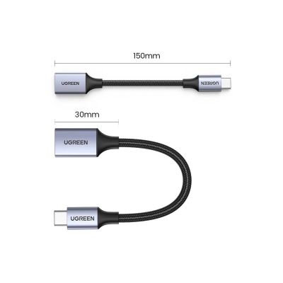17. Ugreen OTG Adapterkabel USB-C (männlich) - USB-A (weiblich) 5Gb/s 0,15m schwarz (US378)