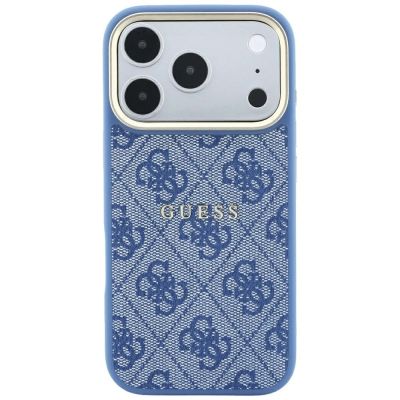 3. Guess Embossed 4G Classic MagSafe Hülle für iPhone 17 Pro / 18 Pro – Blau