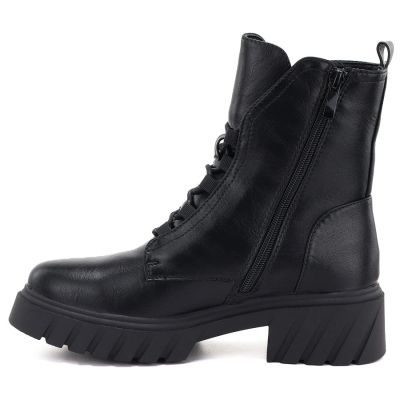 3. Damen-Stiefeletten mit Blockabsatz und Plateau, schwarz Jezzi MR2502-9