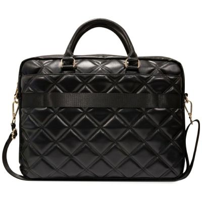 3. Guess 4G Quilted-Tasche für einen 16-Zoll-Laptop – Schwarz