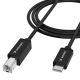 Wozinsky WKDDY2S USB-B - USB-C Kabel 2m - Schwarz