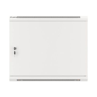 4. LANBERG Wandregalschrank 19" 9HE 600x600 Metalltür Grau (Bausatz) WF01-6609-00S