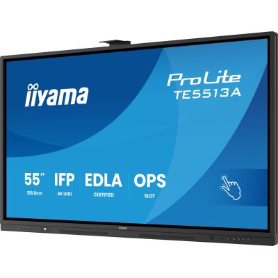 20. iiyama TE5513A-B2AG Digital Signage-Display, interaktives Flachbildschirm-Display, 138,7 cm (54,6 Zoll), Wi-Fi, 500 cd/m², 4K Ultra HD, schwarzer Touchscreen, integrierter Prozessor, Android, 24/7-Betrieb