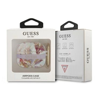 3. Guess, GUA3HHFLU AirPods 3 Cover lila/lila Flower Strap Collection