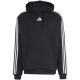 2. adidas Essentials Herren-Hoodie mit 3 Streifen aus French Terry, Schwarz, KY6605