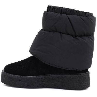 3. Schwarze Plateau-Schneestiefel aus Leder, Big Star UU274731