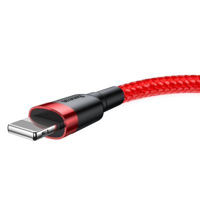 3. Baseus Cafule USB-A / Lightning 2A QC 3.0 Kabel 3 m - rot