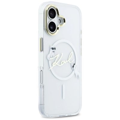 4. Karl Lagerfeld IML Choupettes Karl Script Logo MagSafe iPhone 17 Hülle - Transparent