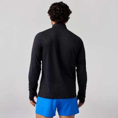 3. Herren Dash 1/4 Zip 3.0 Laufhoodie Schwarz Herren Dash 1/4 Zip 3.0 Laufhoodie Schwarz
