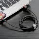 6. Baseus Cafule USB-A / Lightning 2A QC 3.0 Kabel 3 m - Schwarz und Rot