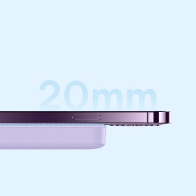 10. Baseus Magnetic Mini Inductive Powerbank 10000mAh 20W - Lila + USB-C - USB-C Kabel