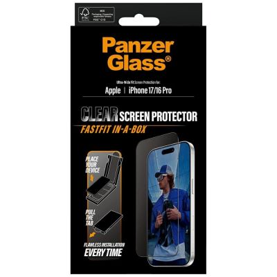 5. PanzerGlass Ultra-Wide Fit Fastfit Tempered Glass für iPhone 17 / 16 Pro
