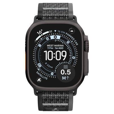 2. Spigen Athlex Air 2 Armband für Apple Watch 44/45/46/49 mm – Schwarz und Grau