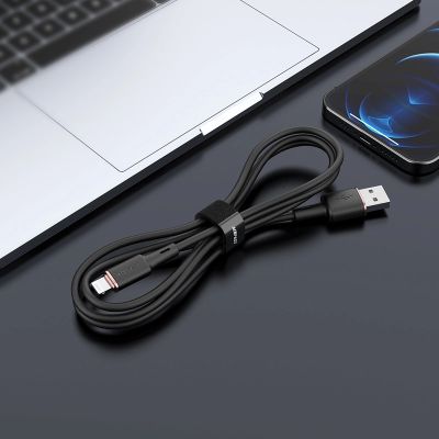 4. Acefast Kabel MFI USB - Lightning 1,2m, 2,4A schwarz (C2-02 schwarz)