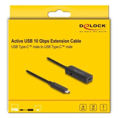 3. DeLOCK 80028 USB-Kabel USB 3.2 Gen 2 (3.1 Gen 2) 5 m USB-C Schwarz