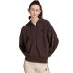 adidas Damen-Kapuzenpullover mit durchgehendem Reißverschluss, Animal-Print, 3-Streifen, Braun KV9299