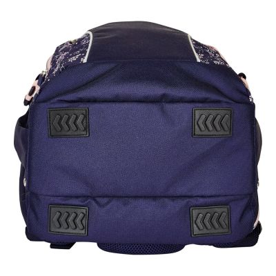 6. Herlitz Ultimate Blossom Schulrucksack, beige, marineblau, Polyester
