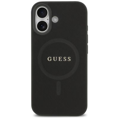 3. Guess Saffiano Classic Logo MagSafe Hülle für iPhone 17 - Schwarz