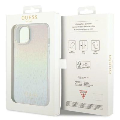 8. Guess IML Faceted Mirror Disco Iridescent Hülle für iPhone 12/12 Pro – mehrfarbig