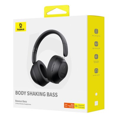 7. Baseus Bass 30 Max On-Ear-Bluetooth 5.3-Funkkopfhörer – Schwarz