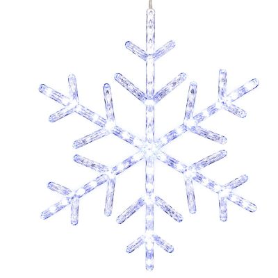 9. Schneeflocken-Dekorationsleuchte zum Aufhängen, 40 weiße LEDs