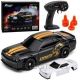 RC Drift Sportwagen, austauschbare Karosserie und Räder, Allradantrieb, Schwarz, Maßstab 1:43