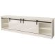 3. GRANERO TV-Schrank 200x56,7x35 weiß/weiß glänzend