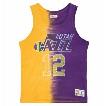 Mitchell & Ness NBA Utah Jazz John Stockton Tanktop aus Baumwolle mit Batikmuster - TTNK3206-UJAYYJSTYWPR