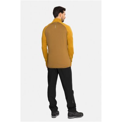 VIKING Birger Herren-Sweatshirt mit Reißverschluss, braun und gelb, XXXL