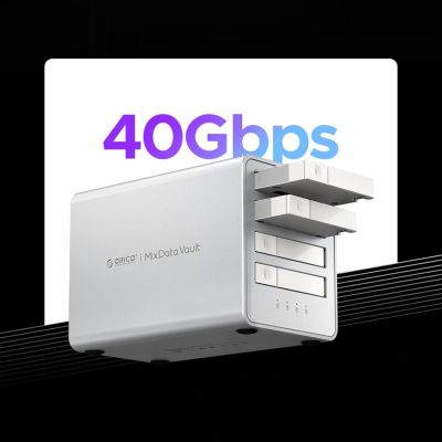 6. Orico 8848U4 DAS Series 4-Bay M.2 NVMe SSD-Festplattenarray – Weiß